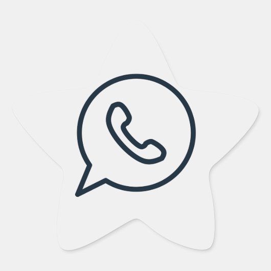 whatsapp-wat-is-whatsapp-icoon ster sticker (Voorkant)