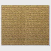 Wheat Color Basket Weave Pattern Texture Cadeaupapier (Vlak)