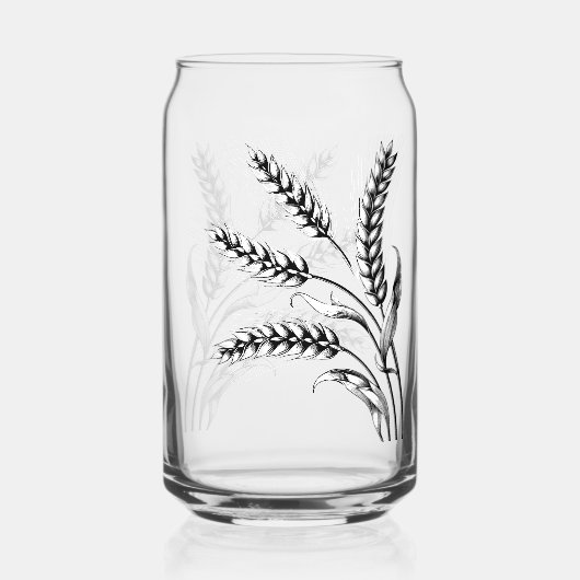 Wheat Ears Etched Wedding Glasses (Verso)