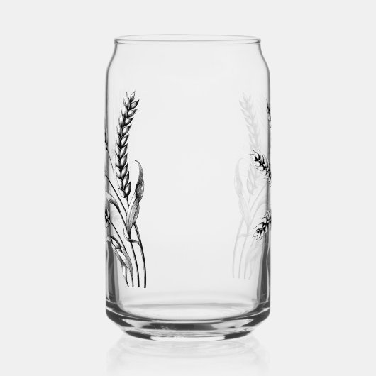 Wheat Ears Etched Wedding Glasses (Droite)