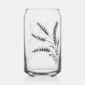Wheat Ears Etched Wedding Glasses Blikvorm Glas (Achterkant)