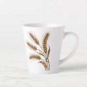 Wheat Ears Latte Mug – Rustic Farmhouse Coffee Cup (Droite)