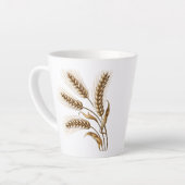 Wheat Ears Latte Mug – Rustic Farmhouse Coffee Cup Latte Mok (Linkerhoek)