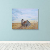 Wheat Field and Barn Canvas Afdruk (Insitu (Houten vloer))