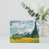 Wheat Field met Cypresses 1889, Vincent Van Gogh Briefkaart (Staand voorkant)
