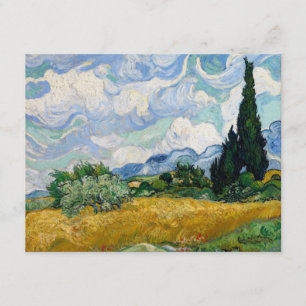 Wheat field met Cypresses Invitation Kaart