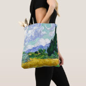 Wheat Field met Cypresses van Van Gogh Fine Art Tote Bag (Dichtbij)