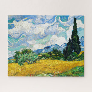 Wheat Field met Cypresses van Van Gogh Legpuzzel