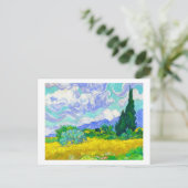 Wheat Field met Cypresses van Vincent Van Gogh Briefkaart (Staand voorkant)