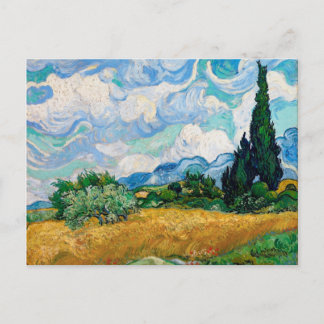 Wheat Field met Cypresses van Vincent van Gogh Briefkaart