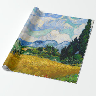 Wheat Field met Cypresses van Vincent Van Gogh Cadeaupapier