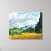 Wheat Field met Cypresses van Vincent Van Gogh Canvas Afdruk (Voorkant)