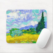 Wheat Field met Cypresses van Vincent Van Gogh Muismat (Met muis)