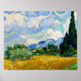 Wheat Field met Cypresses van Vincent Van Gogh Poster