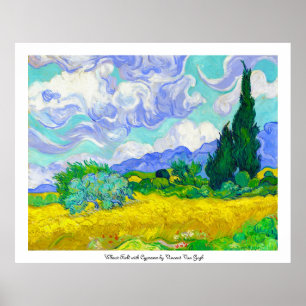 Wheat Field met Cypresses van Vincent Van Gogh Poster