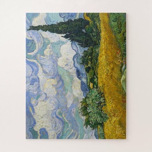 Wheat Field met Cypresses, Vincent van Gogh Legpuzzel (Verticaal)
