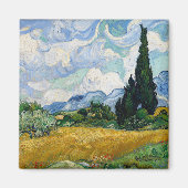 Wheat Field met Cypresses Vincent van Gogh Magneet (Voorkant)
