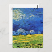 Wheat Field under Clouded Sky by Vincent van Gogh Briefkaart (Voorkant / Achterkant)
