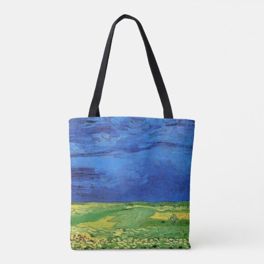 Wheat Field under Clouded Sky by Vincent van Gogh Draagtas (Achterkant)
