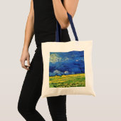 Wheat Field under Clouded Sky by Vincent van Gogh Tote Bag (Voorkant (product))