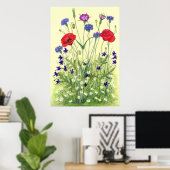Wheat Field Weeds Poster (Thuiskantoor)