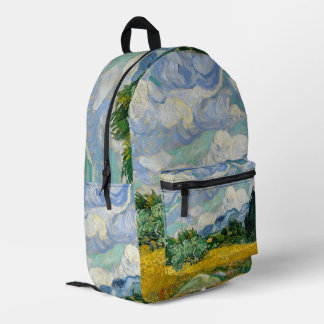 Wheat Field with Cypresses Van Gough Backpack Bedrukte Rugzak