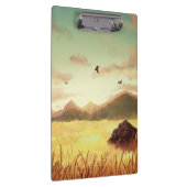 Wheat fields at sunrise klembord (Rechts)