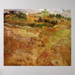 Wheat Fields met Auvers van Vincent van Gogh Poster