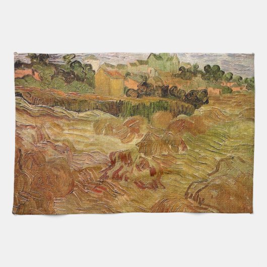 Wheat Fields met Auvers van Vincent van Gogh Theedoek (Horizontaal)