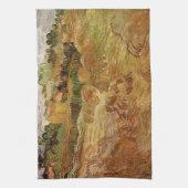 Wheat Fields met Auvers van Vincent van Gogh Theedoek (Verticaal)