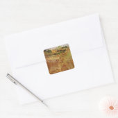 Wheat Fields met Auvers van Vincent van Gogh Vierkante Sticker (Envelop)