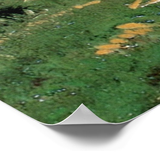 Wheat Fields met Haystacks van Vincent van Gogh Poster (Hoek)