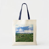 Wheat Fields met Haystacks van Vincent van Gogh Tote Bag (Voorkant)