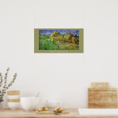 Wheat Fields met Stacks, Vincent van Gogh Poster (Keuken)