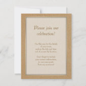 Wheat Gold Embossed Leaf Vines Kaart (Achterkant)