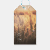 Wheat Rustic country Wedding Party Cadeaulabel (Achterkant)