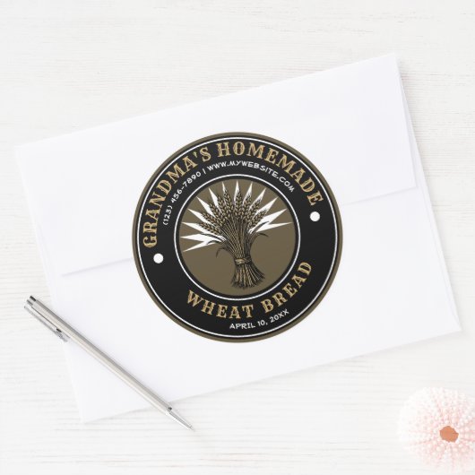 Wheat Sheave Label Template (Envelop)
