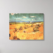 Wheat Stacks met Reaper van Vincent van Gogh Canvas Afdruk (Voorkant)