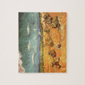 Wheat Stacks met Reaper van Vincent van Gogh Legpuzzel (Verticaal)