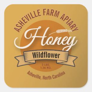 Wheat Stalk Custom Honey Jar Labels