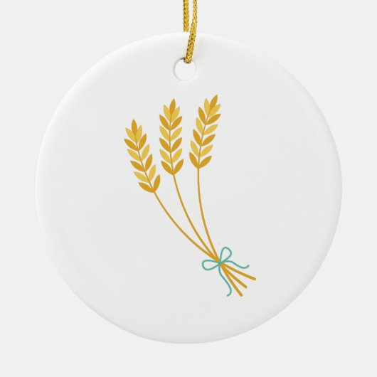 Wheat Stalks Keramisch Ornament (Voorkant)