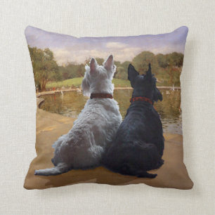 Wheaten & Black Schotse Terriër Kussen