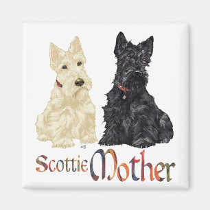 Wheaten & Black Scotties Moederdag Magneet