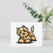 Wheaten Cairn Terrier Art Briefkaart (Staand voorkant)