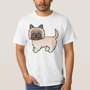 Wheaten Cairn Terrier Cartoon Honden Illustratie T-shirt