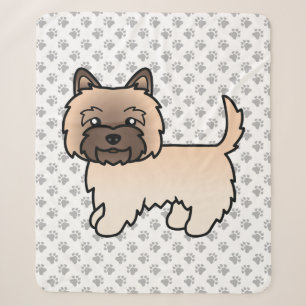 Wheaten Cairn Terrier Schattige Cartoon Hond Sherpa Deken