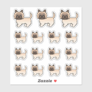 Wheaten Cairn Terrier Schattige Cartoon Honden Sticker