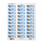 Wheaten Cairn Terrier Studio Blue Patchwork Etiket (Full Sheet)