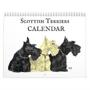 Wheaten en Black SCOTTIES Kalender