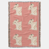 Wheaten Scottie Dogs Warm Peach Throw Blanket Deken (Voorkant Verticaal)